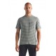 Men's Merino 150 Short Sleeve Pocket Crewe Stripe T-Shirt ✪ icebreaker Discount