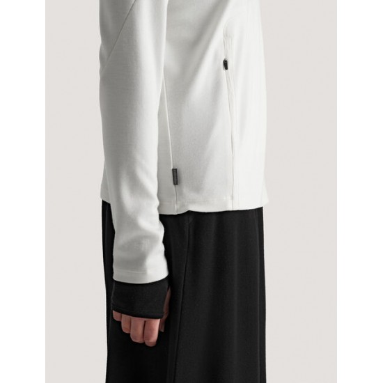 Women's Merino Long Sleeve Hand Pocket Crewe Top ✪ icebreaker Discount