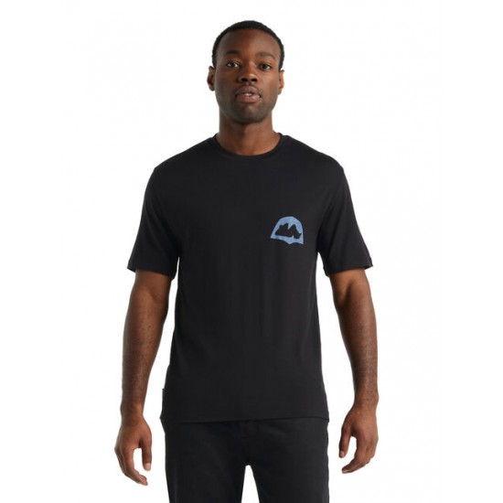 Men's icebreaker x Antra Svarcs Merino Short Sleeve T-Shirt Moon Reflection ✪ icebreaker Outlet