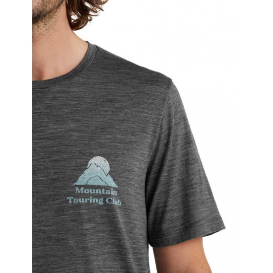 Men's Merino Tech Lite II Short Sleeve T-Shirt Mountain Touring Club ✪ icebreaker Outlet