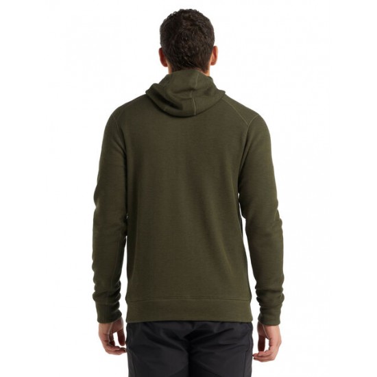 Men's RealFleece® Merino Elemental Long Sleeve Zip Hood Jacket ✪ icebreaker Outlet