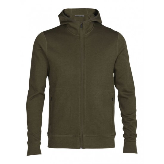 Men's RealFleece® Merino Elemental Long Sleeve Zip Hood Jacket ✪ icebreaker Outlet