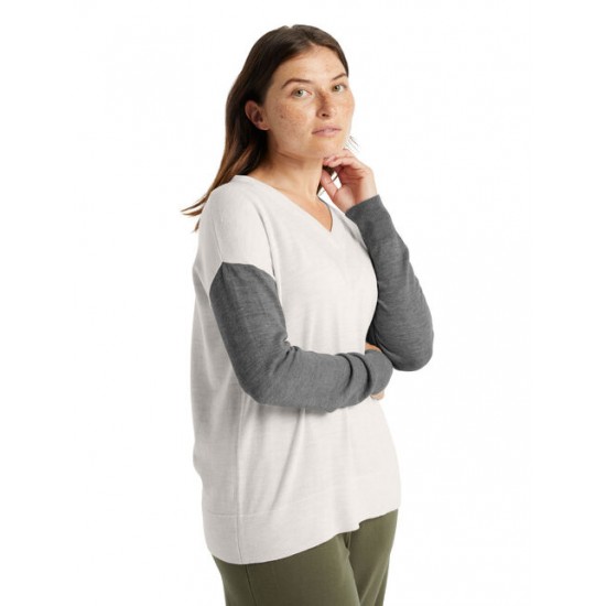 Women's Merino Shearer V Neck Sweater ✪ icebreaker Outlet