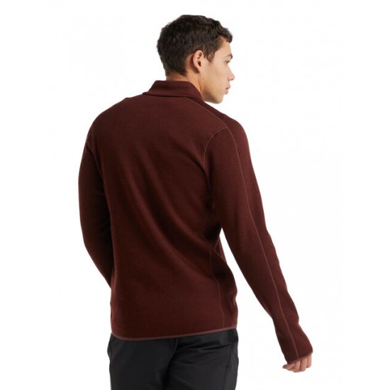 Men's RealFleece™ Merino Elemental Long Sleeve Zip Jacket ✪ icebreaker Outlet