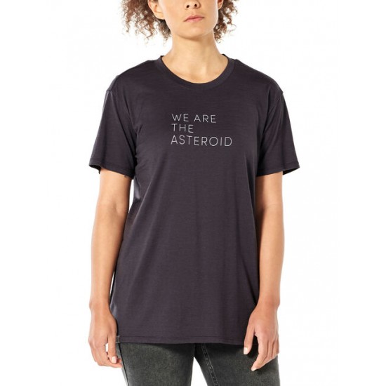 Women's Nature Dye Merino Tech Lite Short Sleeve Low Crewe T-Shirt Asteroid English ✪ icebreaker Outlet
