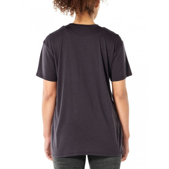 Women's Nature Dye Merino Tech Lite Short Sleeve Low Crewe T-Shirt Asteroid English ✪ icebreaker Outlet