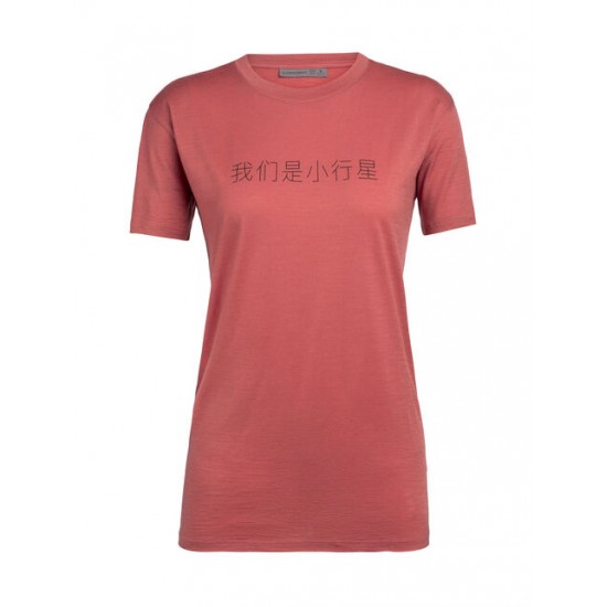 Women's Nature Dye Merino Tech Lite Short Sleeve Low Crewe T-Shirt Asteroid Chinese ✪ icebreaker Discount