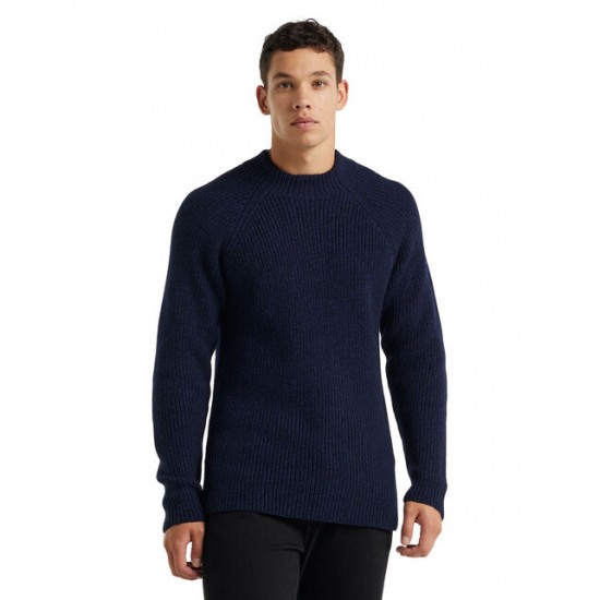 Men's Merino Hillock Funnel Neck Sweater ✪ icebreaker Outlet