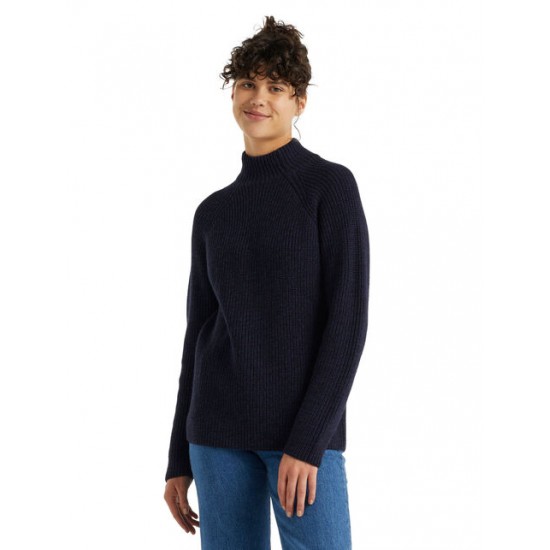 Women's Merino Hillock Funnel Neck Sweater ✪ icebreaker Outlet