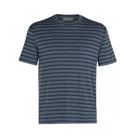 Men's Cool-Lite™ Merino Utility Explore Short Sleeve Crewe Stripe T-Shirt ✪ icebreaker Outlet