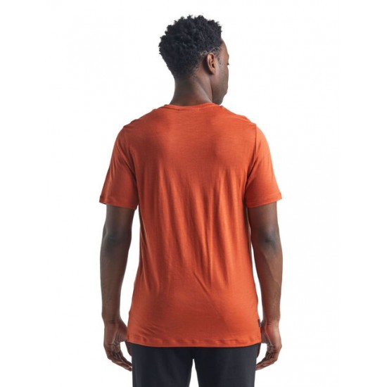 Men's Merino Tech Lite Short Sleeve Crewe T-Shirt Caravan Life ✪ icebreaker Discount
